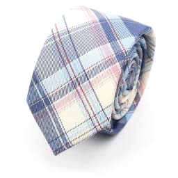 Men's Check Stripe 6cm Tie 100% Cotton Neckties Gift For Man Plaid Series Wedding Party Gift Accessories Women's Anime Tie