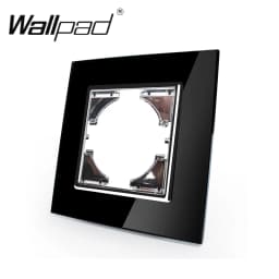 DIY Black Crystal Glass Push Button Switch with Neon 16A EU Poland Socket with USB Fan Dim Cat6 Data Satellite Outlet Wallpad