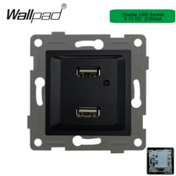 DIY Black Crystal Glass Push Button Switch with Neon 16A EU Poland Socket with USB Fan Dim Cat6 Data Satellite Outlet Wallpad
