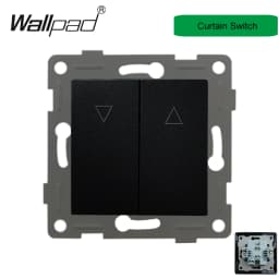 DIY Black Crystal Glass Push Button Switch with Neon 16A EU Poland Socket with USB Fan Dim Cat6 Data Satellite Outlet Wallpad