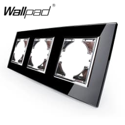 DIY Black Crystal Glass Push Button Switch with Neon 16A EU Poland Socket with USB Fan Dim Cat6 Data Satellite Outlet Wallpad