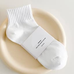CHAOZHU Women Stretch Rib Cotton Rubber Pressure Althetic Ankle Socks Casual Style Solid Colors Klein Blue Calcetines Female