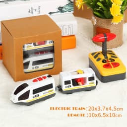 RC Electric Train Railway Car Remote Control Train Magnetic Rail Car Fit For All Brands Wooden Track Toys for Children Gifts