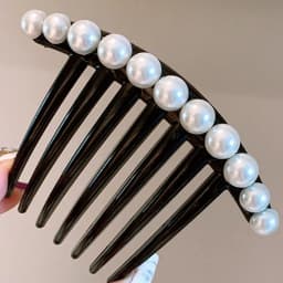 Pearl Sequins Hair Clips Side Comb Tooth Foldable Hair Pin Ladies Hair Ornaments Accessories