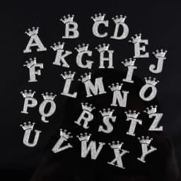 1Pcs Crown Alphabet A-Z Letters Metal 3D Shoe Charms Garden Shoes Accessories Decoration Fit Kids Girls Women Gift