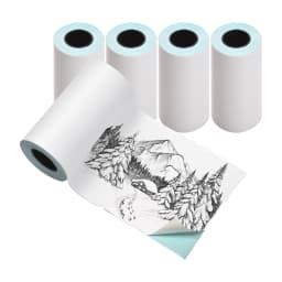 5/10 Rolls 57x30mm Self-Adhesive Direct Thermal Paper Printable Sticker Paper BPA-Free Waterproof Oil-proof Sticky Paper Roll