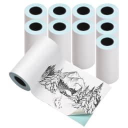 5/10 Rolls 57x30mm Self-Adhesive Direct Thermal Paper Printable Sticker Paper BPA-Free Waterproof Oil-proof Sticky Paper Roll