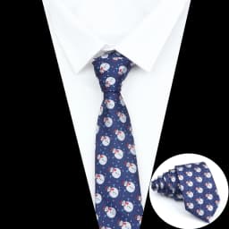 Christmas Ties For Men Red Green Blue Printed Festival Theme Party Gift Xmas Tree Santa Snowflake Slim Necktie For Man Accessori