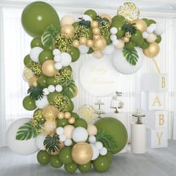 Jungle Safari Birthday Party Balloon Garland Kit Wedding Baby Shower Wild One Kid Birthday Party Balloon Background Decorations