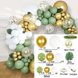 Jungle Safari Birthday Party Balloon Garland Kit Wedding Baby Shower Wild One Kid Birthday Party Balloon Background Decorations