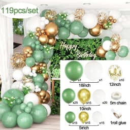 Jungle Safari Birthday Party Balloon Garland Kit Wedding Baby Shower Wild One Kid Birthday Party Balloon Background Decorations