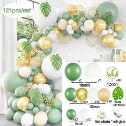 Jungle Safari Birthday Party Balloon Garland Kit Wedding Baby Shower Wild One Kid Birthday Party Balloon Background Decorations