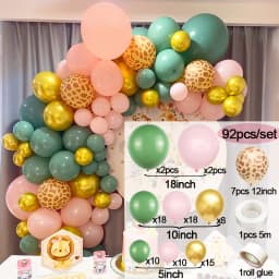 Jungle Safari Birthday Party Balloon Garland Kit Wedding Baby Shower Wild One Kid Birthday Party Balloon Background Decorations