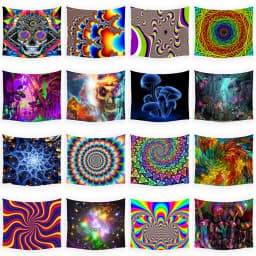 Tapestry Psychedelic Pattern Yoga Throw Beach Rug Hippie Home Decor Wall Blanket Galaxy