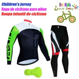 High Quality Kids Cycling Clothing Summer Kids Jersey Set Biking Long Sleeve Clothes Suit MTB Children's Cycling Wear 2023