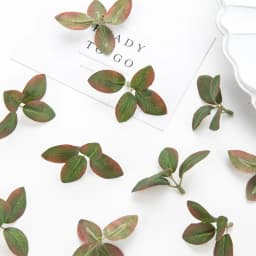 50PC Artificial Flowers Silk Tea Leaf Fake Plants DIY Scrapbook Candy Box Wedding Bridal Bouquet Valentine's Home Party Decora