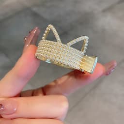 Korean Pearl Crystal Hair Claws Clips Women Geometric Hair Claw Girls Clamps Hair Crab Headband Hairpin Fashion Hair Accessories