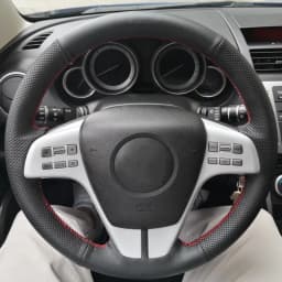 Anti-Slip Black Leather Car Steering Wheel Braid Cover For Mazda 6 Atenza 2009 2010 2011 2012 2013 Auto Interior Accessories