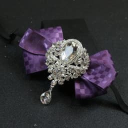 Men's Wedding Rhinestone Bow Tie Brooch Korean British Business Formal Wear Shirt Collar Flowers Brooch Pocket Towel 3pcs Sets