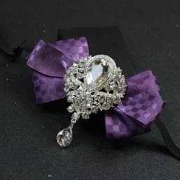 Men's Wedding Rhinestone Bow Tie Brooch Korean British Business Formal Wear Shirt Collar Flowers Brooch Pocket Towel 3pcs Sets