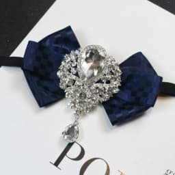 Men's Wedding Rhinestone Bow Tie Brooch Korean British Business Formal Wear Shirt Collar Flowers Brooch Pocket Towel 3pcs Sets