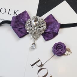 Men's Wedding Rhinestone Bow Tie Brooch Korean British Business Formal Wear Shirt Collar Flowers Brooch Pocket Towel 3pcs Sets