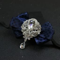 Men's Wedding Rhinestone Bow Tie Brooch Korean British Business Formal Wear Shirt Collar Flowers Brooch Pocket Towel 3pcs Sets