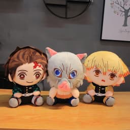 Demon Slayer Blade Anime Plush Stuffed Toys Cute Dolls Ghost Slayer Cartoon Characters Tanjirou Nezuko Inosuke Children's Gifts