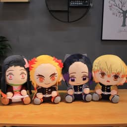 Demon Slayer Blade Anime Plush Stuffed Toys Cute Dolls Ghost Slayer Cartoon Characters Tanjirou Nezuko Inosuke Children's Gifts