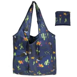 Fashion Printing Foldable Eco-Friendly Shopping Bag Tote Folding Pouch Handbags Convenient Large-capacity for Travel Grocery Bag