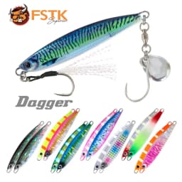 FSTK New Fishing Lure Metal Jig 30g40g60g Offshore Bass Spoon Sea Artificial Bait with Assist Hook Trout Saltwater Jigging Lure