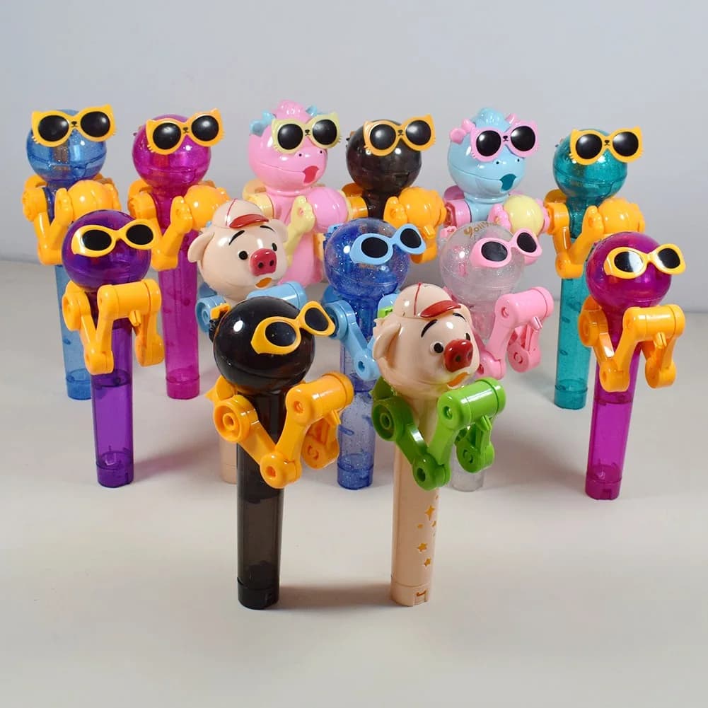 Creative Lollipop Robot Holder Hot Candy Dustproof Toys Cool Personality Decompression Lollipop Candy Storage For Children Gifts