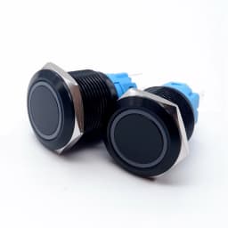 5PCS Black Push Button Switch 16/19/22mm Waterproof Led Car Light Metal Flat Momentary Fixation Start Switches 5V 12V 24V 220V