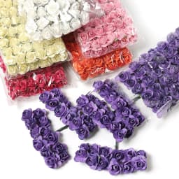 Mini Artificial Rose Bouquet Paper Fake Flowers for Home Decor Wedding Decoration Christmas New Year 2023 Ornaments Accessories