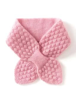 Women 100% Pure Cashmere Knitted Small Bowknot Scarf Neckerchief Moss Stitch Soft Neck Warmer Ring Collar Female Boutique Acc