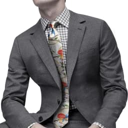 Design New 8CM Men Slim Fit Tie Crane Pattern Printing Fun Casual Fashion Necktie Bar Club Holiday Party Tie Japanese Gravatas