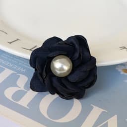 10PCS/Lot 4CM Handmade Pearl Center Fabric Artificial Flowers For Hats Dress Decoration Hair Accessories