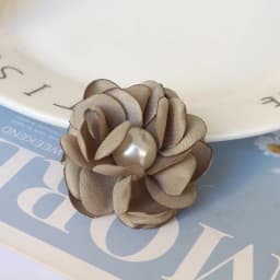 10PCS/Lot 4CM Handmade Pearl Center Fabric Artificial Flowers For Hats Dress Decoration Hair Accessories