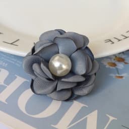 10PCS/Lot 4CM Handmade Pearl Center Fabric Artificial Flowers For Hats Dress Decoration Hair Accessories
