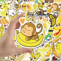 10/30/60pcs Funny Meme Cute Banana Animal Stickers Cartoon Decals Kid Toy Scrapbook DIY Phone Laptop Luggage Waterproof Sticker