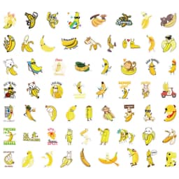 10/30/60pcs Funny Meme Cute Banana Animal Stickers Cartoon Decals Kid Toy Scrapbook DIY Phone Laptop Luggage Waterproof Sticker