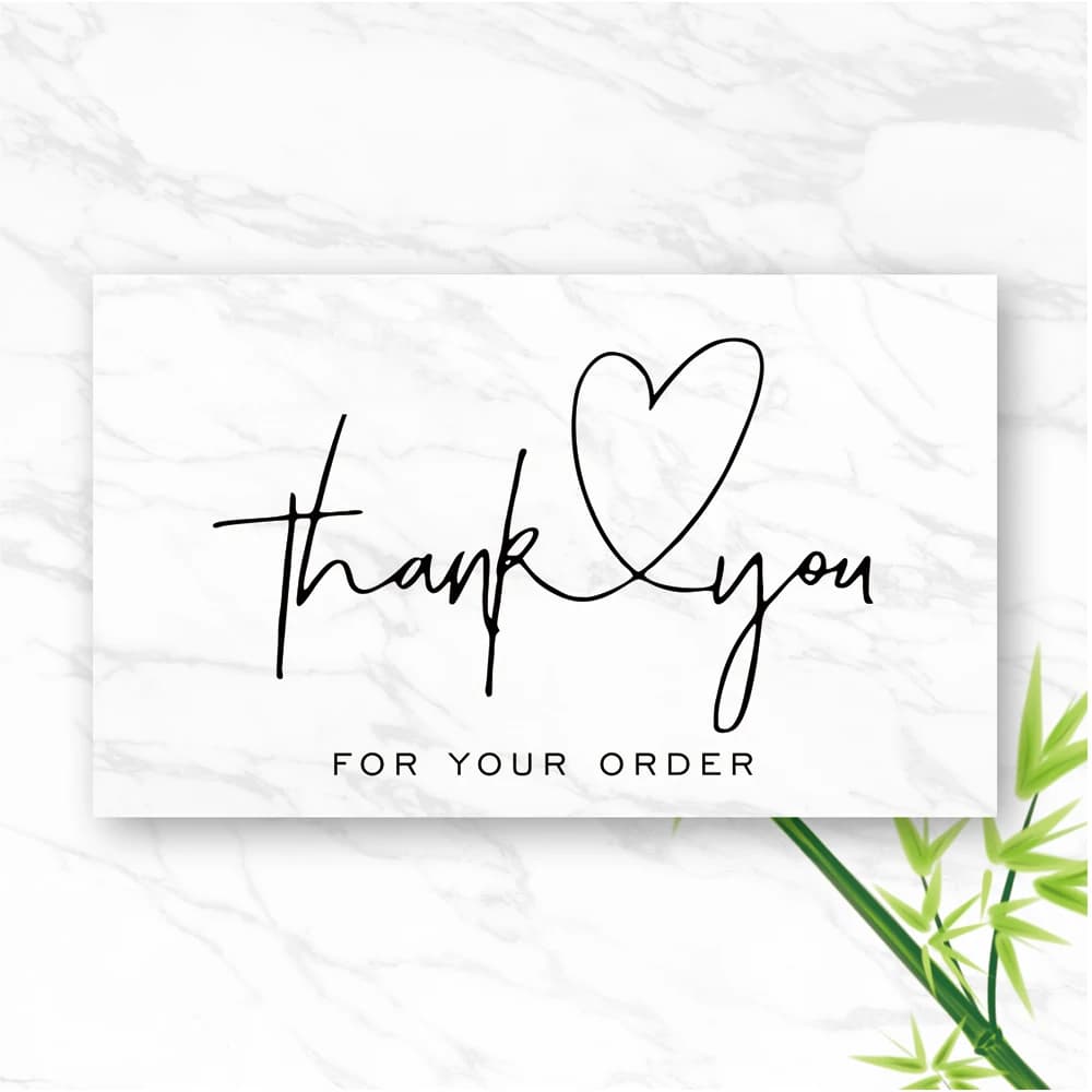 10-30pcs New Thank You Card For Supporting Business Package Decoration "Gorgeous Thanks" Business Card Handmade With Love
