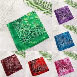 Tie Dye Bandana Cotton Paisley Bandanas Headbands Cowboy Handkerchiefs for Men and Women Colorful Hip-Hop Cycling Outdoor