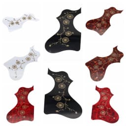 EJ200 Left and Right Hand Folk Acoustic Guitar Protection Pickguard Anti-scratch Plate With Gold Flower Pattern