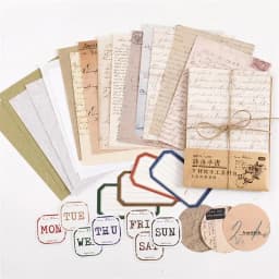 30 pcs/lot Vintage Background paper Diy Scrapbooking material paper Decorative Labels junk journal Stationery supplies