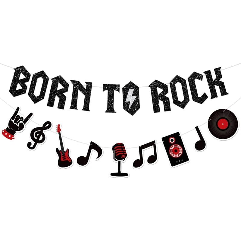 1950s Rock Party Decor Music Theme Baby's 1st Birthday Party Supplies
