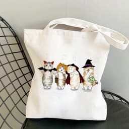 Shoulder Bags for Girls Fashion Shopper Bag Kawaii Cats Cute Animal Bags Shopping Bag Canvas Bags Tote Bag Handbags Casual Girl