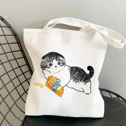 Shoulder Bags for Girls Fashion Shopper Bag Kawaii Cats Cute Animal Bags Shopping Bag Canvas Bags Tote Bag Handbags Casual Girl