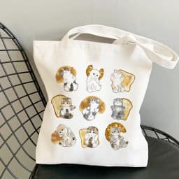 Shoulder Bags for Girls Fashion Shopper Bag Kawaii Cats Cute Animal Bags Shopping Bag Canvas Bags Tote Bag Handbags Casual Girl