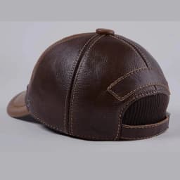 New Winter Genuine Leather Patchwork Baseball Caps For Men Warm Cowhide Golf Peaked Dome Hats Male Letters Adjustable